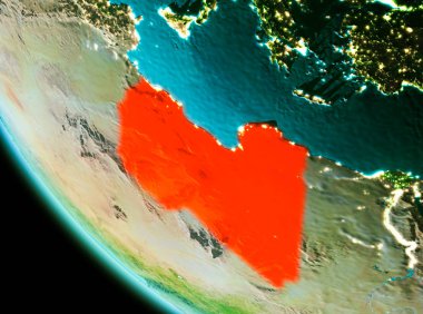 Libya kırmızı akşam