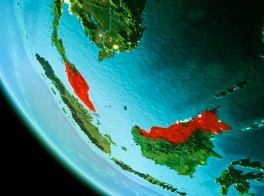 Malezya kırmızı akşam