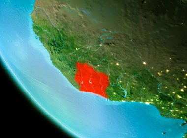 Fildişi Sahili kırmızı akşam