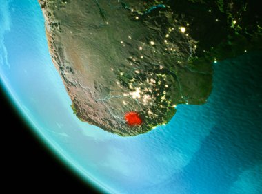 Lesotho kırmızı akşam