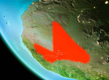 Mali kırmızı akşam