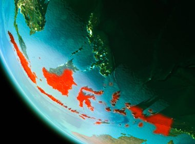 Endonezya kırmızı akşam