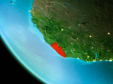 Liberya kırmızı akşam