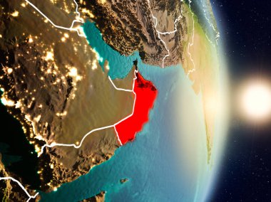 Gündoğumu sırasında Umman