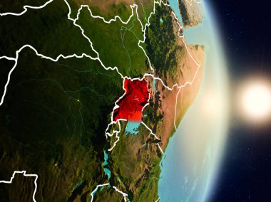 Uganda gündoğumu sırasında