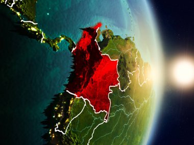 Kolombiya gündoğumu sırasında