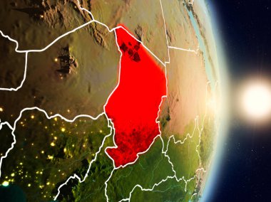 Chad gündoğumu sırasında