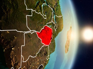 Zimbabve gündoğumu sırasında