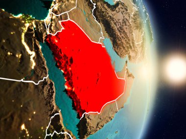 Suudi Arabistan gündoğumu sırasında