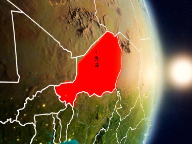 Nijer gündoğumu sırasında