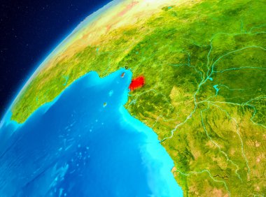 Uzaydan yeryüzündeki Ekvator Ginesi