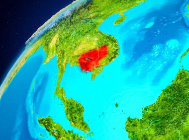 Uzaydan Dünya'Kamboçya