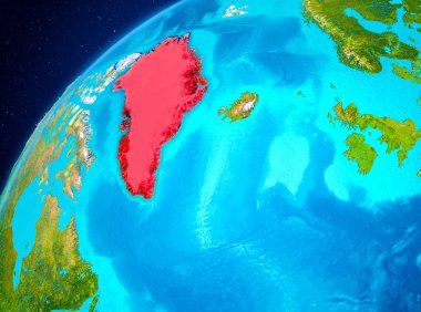 Uzaydan yeryüzündeki Grönland