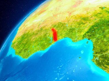 Uzaydan yeryüzündeki Togo