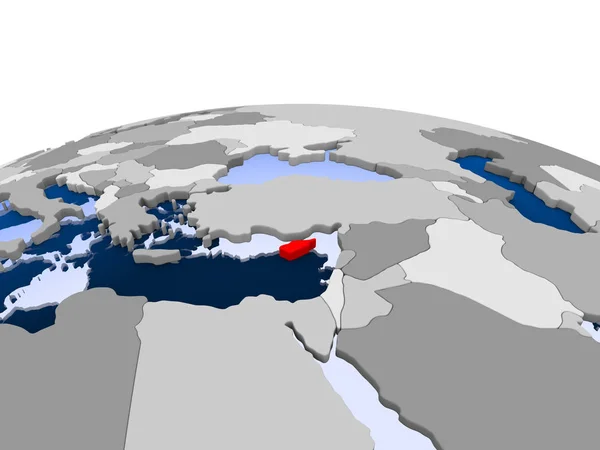 Chypre sur le globe politique — Photo