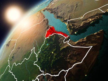 Eritre Planet Earth günbatımı