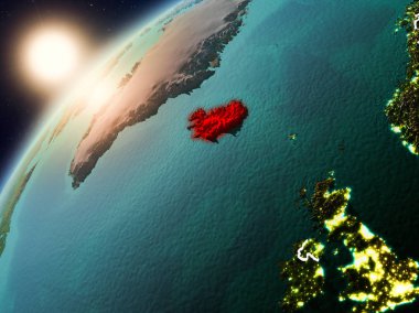 İzlanda Planet Earth günbatımı