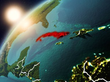 Küba Planet Earth günbatımı