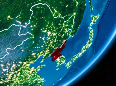 Gece boyunca Kuzey Kore