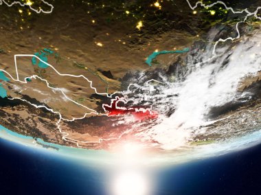 Planet Earth Güneş ile Tacikistan