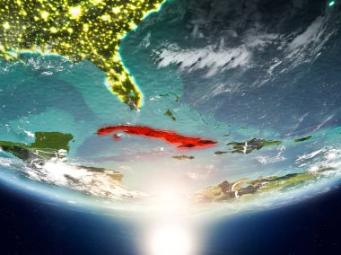 Küba ile Planet Earth Güneş