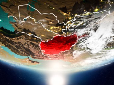Afganistan ile Planet Earth Güneş