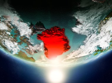 Planet Earth Güneş ile Grönland