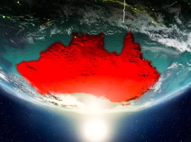 Avustralya ile Planet Earth Güneş