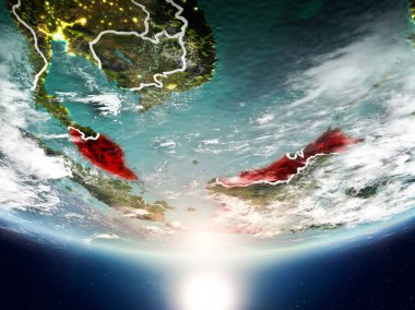 Planet Earth Güneş ile Malezya