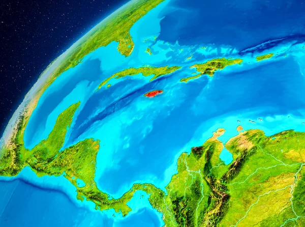 Jamaïque sur Terre depuis l'espace — Photo