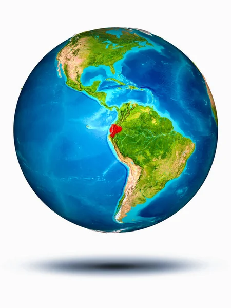 Equador na Terra com fundo branco — Fotografia de Stock