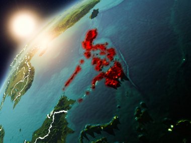 Filipinler Planet Earth günbatımı