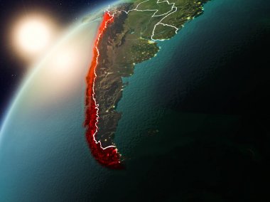 Şili Planet Earth günbatımı