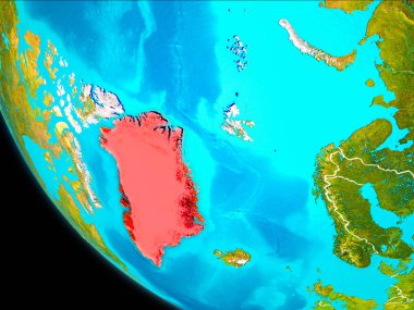 Uzaydan yeryüzündeki Grönland