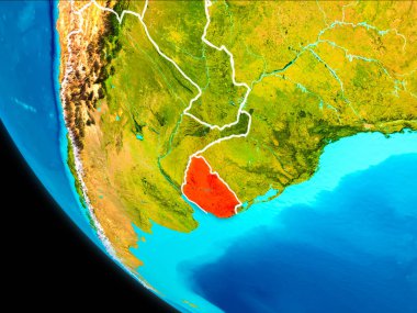 Uzaydan yeryüzündeki Uruguay