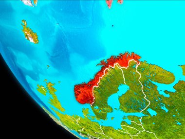 Uzaydan yeryüzündeki Norveç