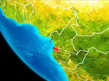 Uzaydan yeryüzündeki Ekvator Ginesi