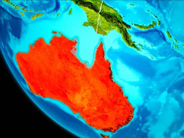 Uzaydan yeryüzündeki Avustralya