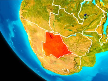 Uzaydan yeryüzündeki Botsvana