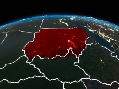 Sudan gece yeryüzünde