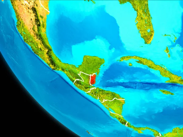 Belize-i föld az űrből — Stock Fotó
