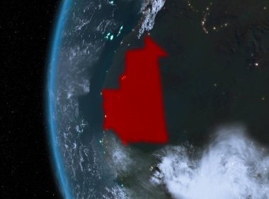 Kırmızı gece Moritanya