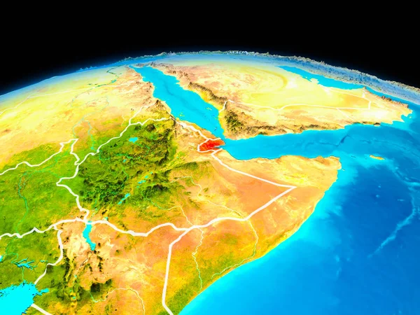 Djibouti i rött — Stockfoto