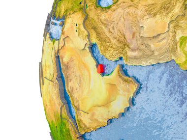 Katar Haritası modeli bir küre