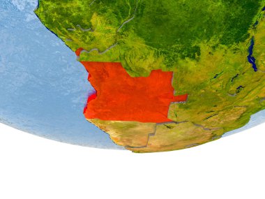 Angola kırmızı Earth modeli