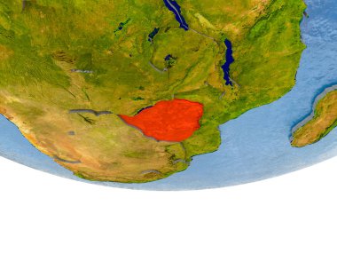 Zimbabve kırmızı Earth modeli