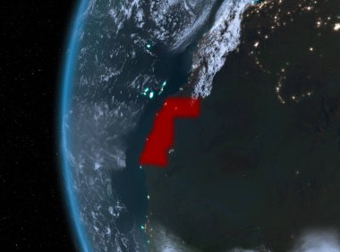 Kırmızı gece Batı Sahra