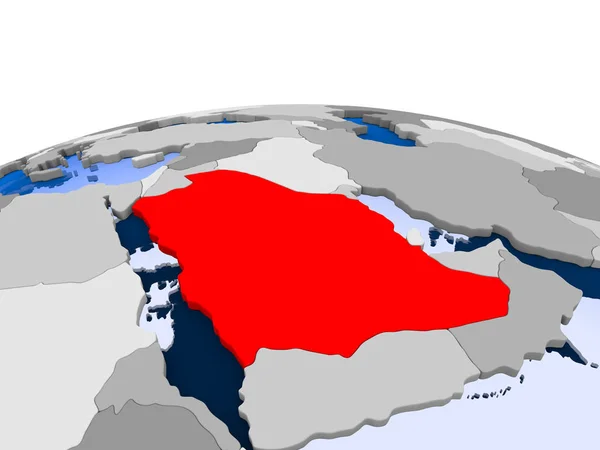Katar auf politischem Globus — Stockfoto