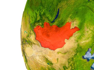 Moğolistan Haritası modeli bir küre