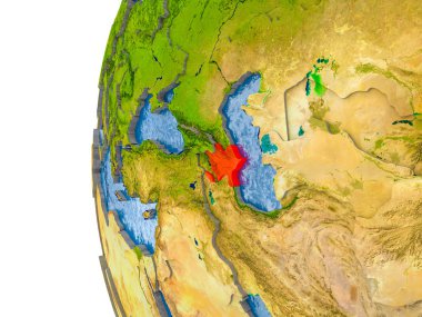 Azerbaycan Haritası modeli bir küre